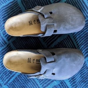 Birkenstock Boston 41R Black Oiled Leather Clog